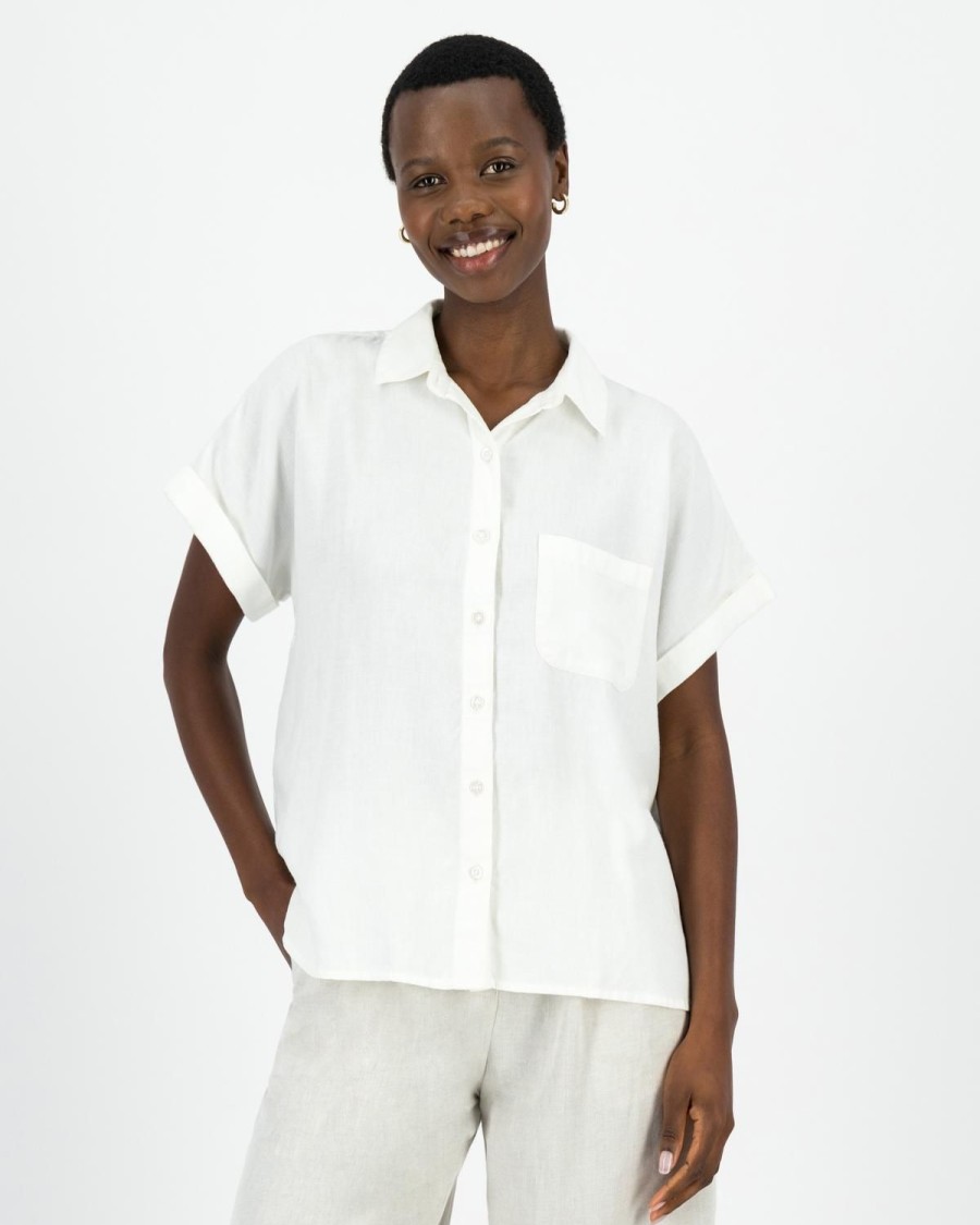 Old Khaki Shirts & Blouses | Women'S Tessa Shirt White