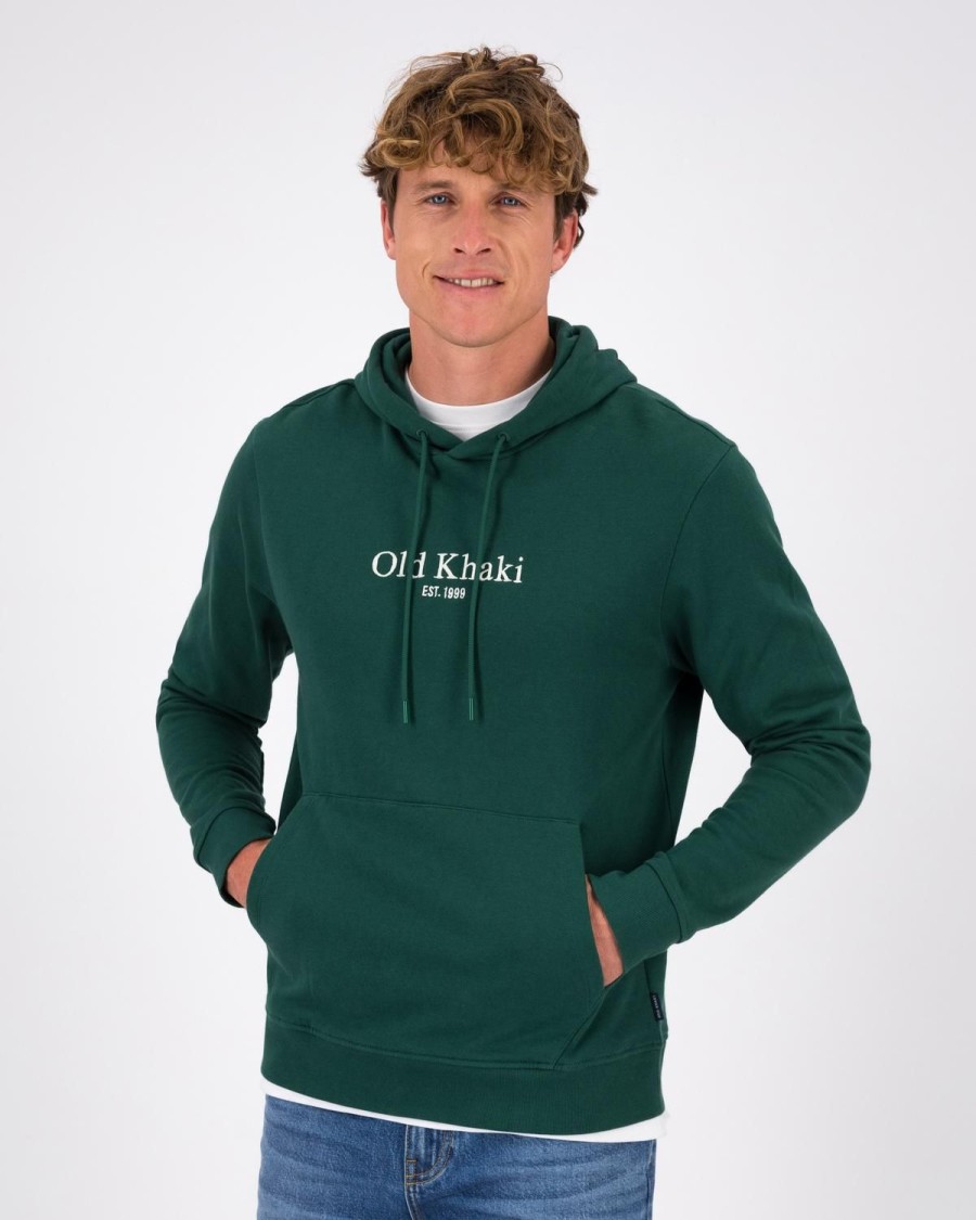 Old Khaki Sweats | Men'S Sam Hooded Sweat Dark Green