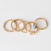 Old Khaki Jewellery | Women'S Embellished Rings 5-Pack Gold