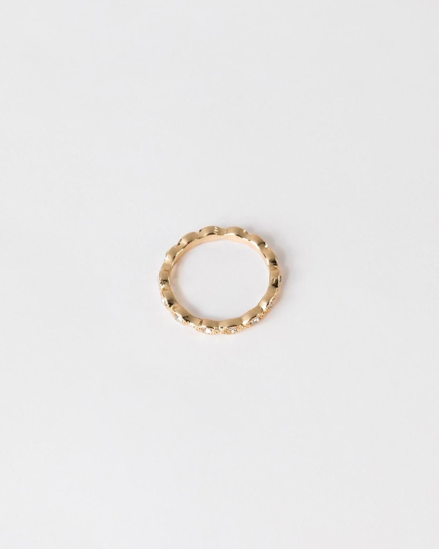 Old Khaki Jewellery | Women'S Embellished Rings 5-Pack Gold