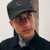 Old Khaki Headwear | Palmer Ribstop Embroidered Badge Peak Black