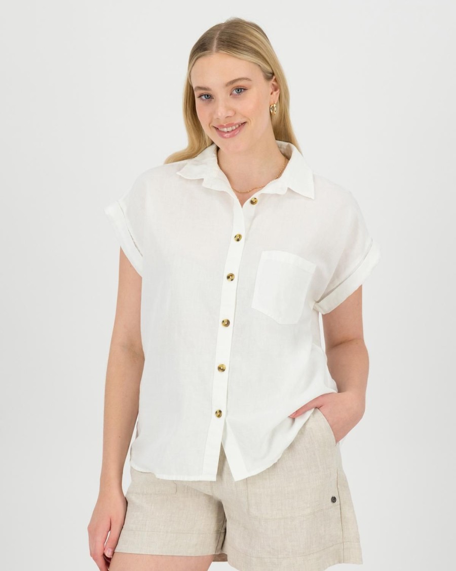 Old Khaki Shirts & Blouses | Women'S Adley Shirt White