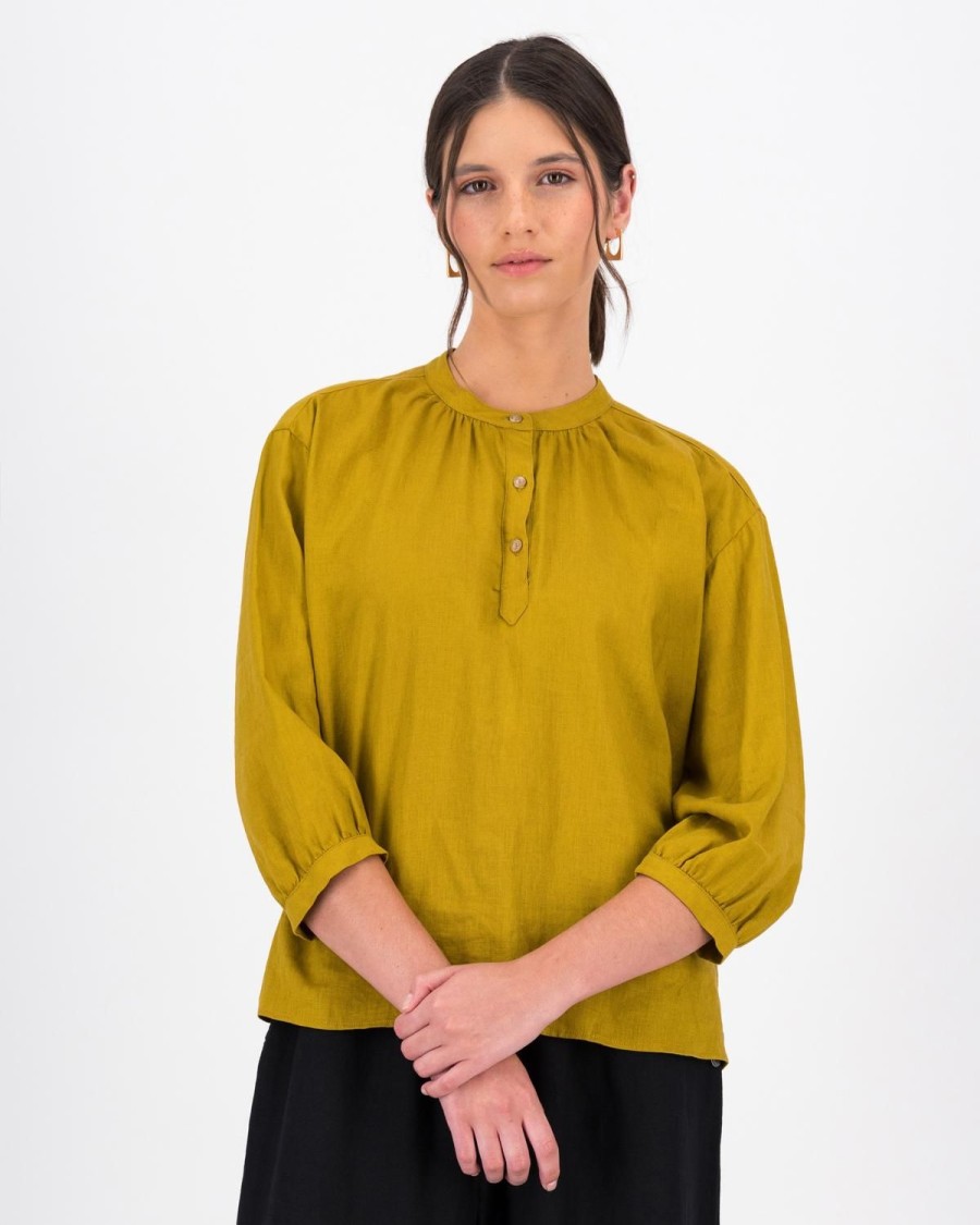 Old Khaki Shirts & Blouses | Women'S Edith Shell Blouse Camel