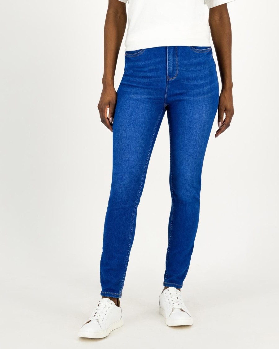 Old Khaki Denim | Women'S Fallon Bright Skinny Denim Cobalt