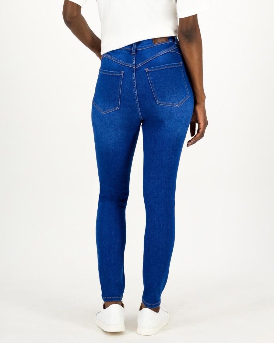 Old Khaki Denim | Women'S Fallon Bright Skinny Denim Cobalt