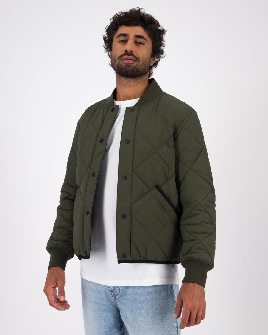 Old Khaki Jackets | Men'S Griffin Reversible Bomber Jacket Fatigue