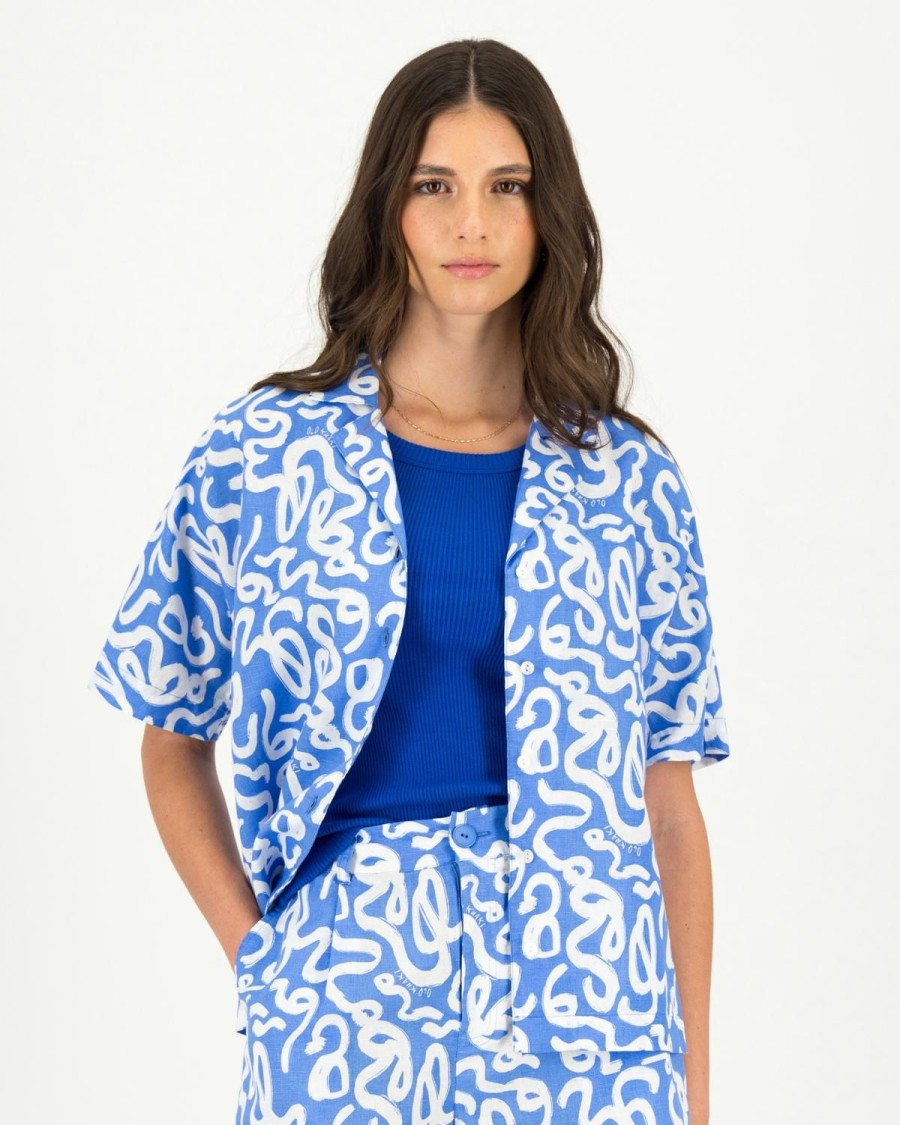 Old Khaki Shirts & Blouses | Women'S Lupe Shirt Blue