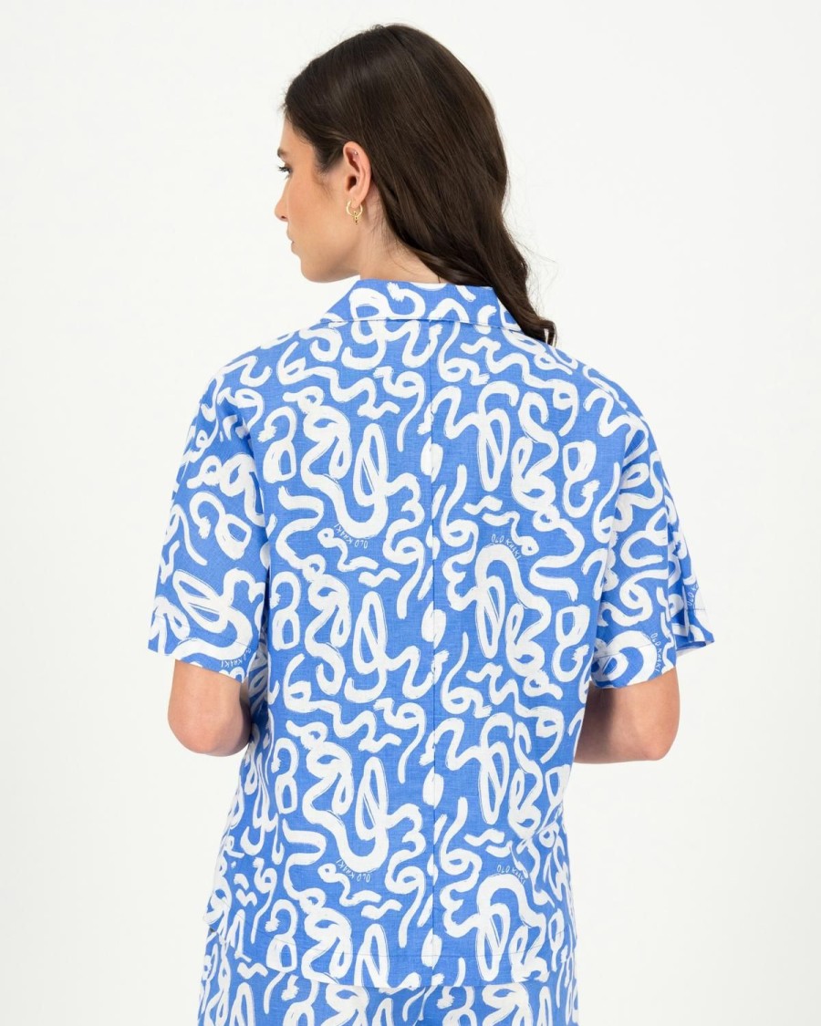 Old Khaki Shirts & Blouses | Women'S Lupe Shirt Blue