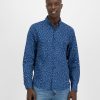 Old Khaki Shirts | Men'S Zeek Slim Fit Shirt Navy