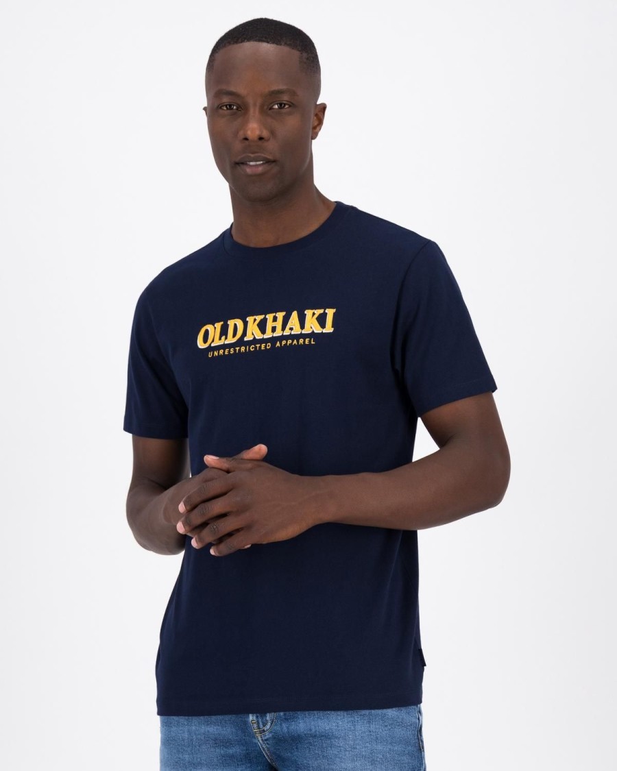 Old Khaki T-Shirts | Davey Regular Fit T-Shirt Navy