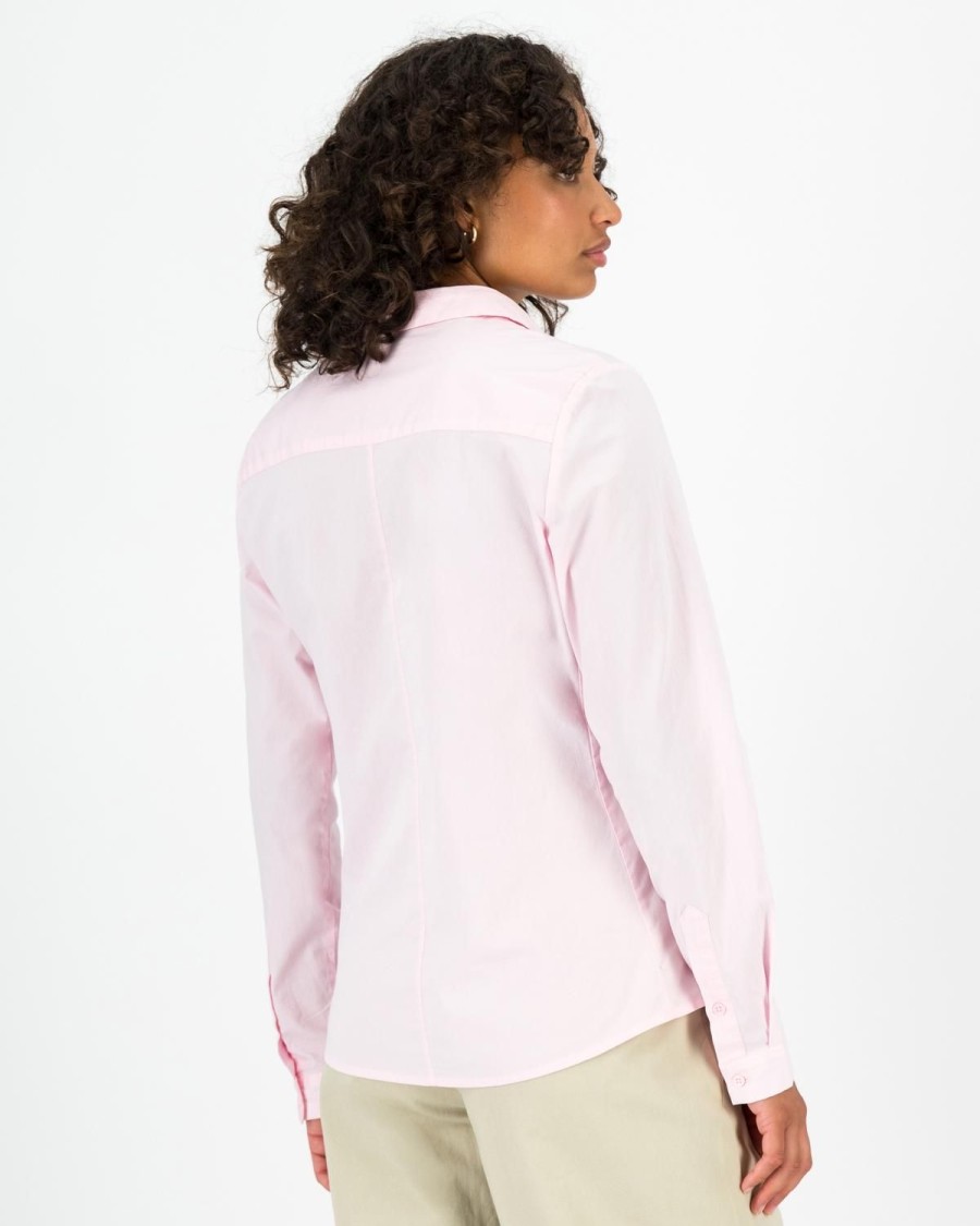 Old Khaki Shirts & Blouses | Women'S Juno Slim Shirt Pink