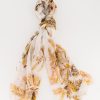 Old Khaki Scarves & Kimonos | Parita Scattered Foliage Print Scarf Milk