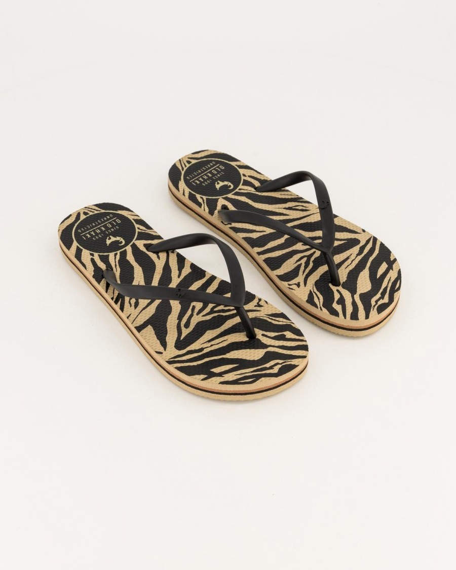 Old Khaki Flip-Flops | Women'S Tide Flip Flop Black