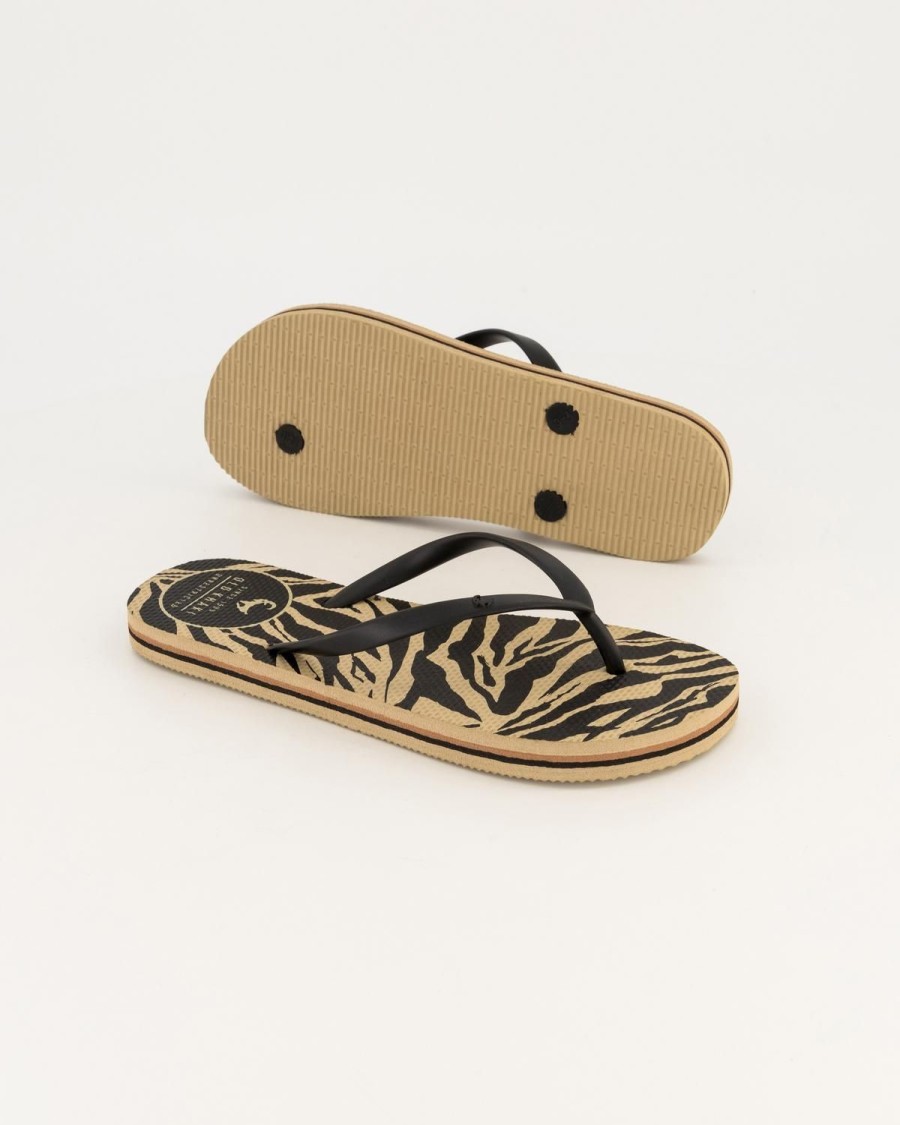 Old Khaki Flip-Flops | Women'S Tide Flip Flop Black