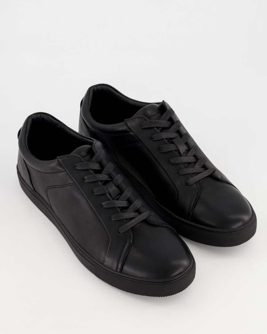 Old Khaki Sneakers | Men'S Shaka Leather Sneaker Black