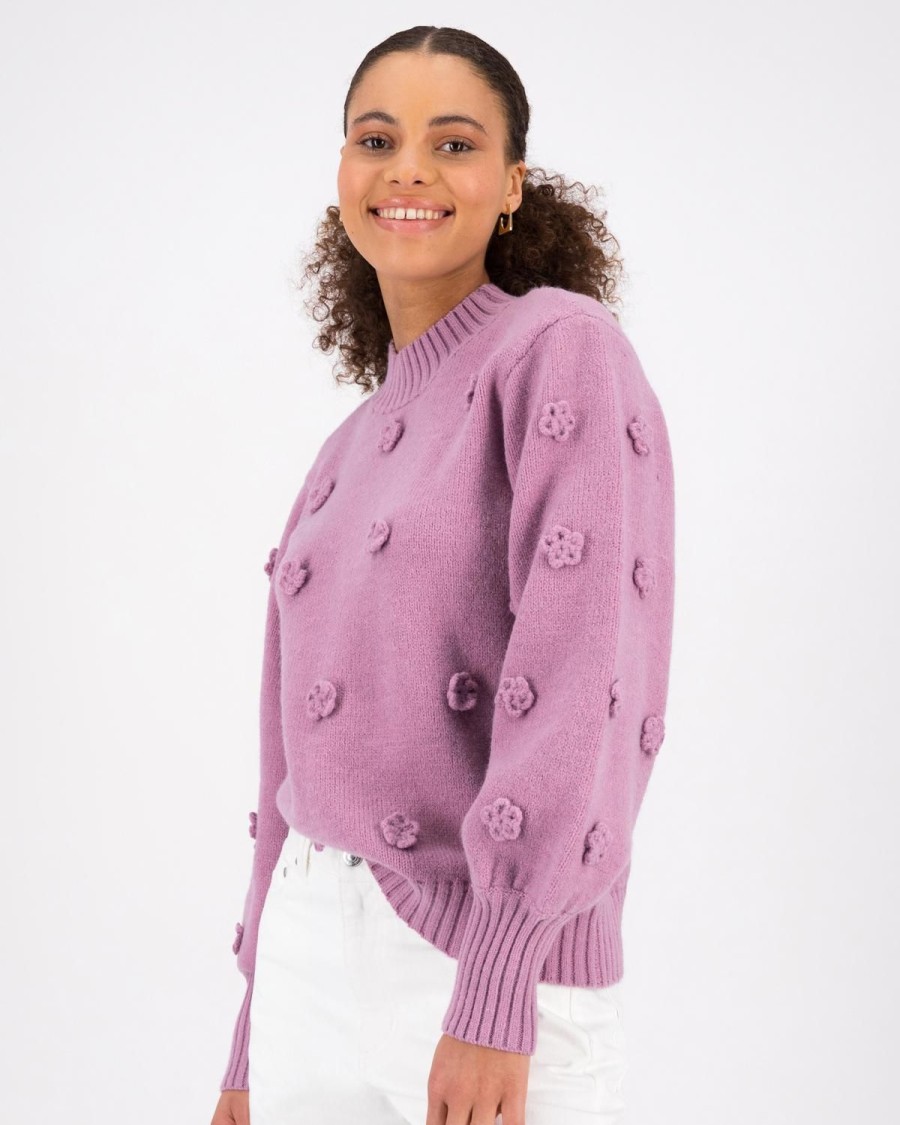 Old Khaki Knitwear & Sweats | Women'S Daisy Bobble Jumper Lilac