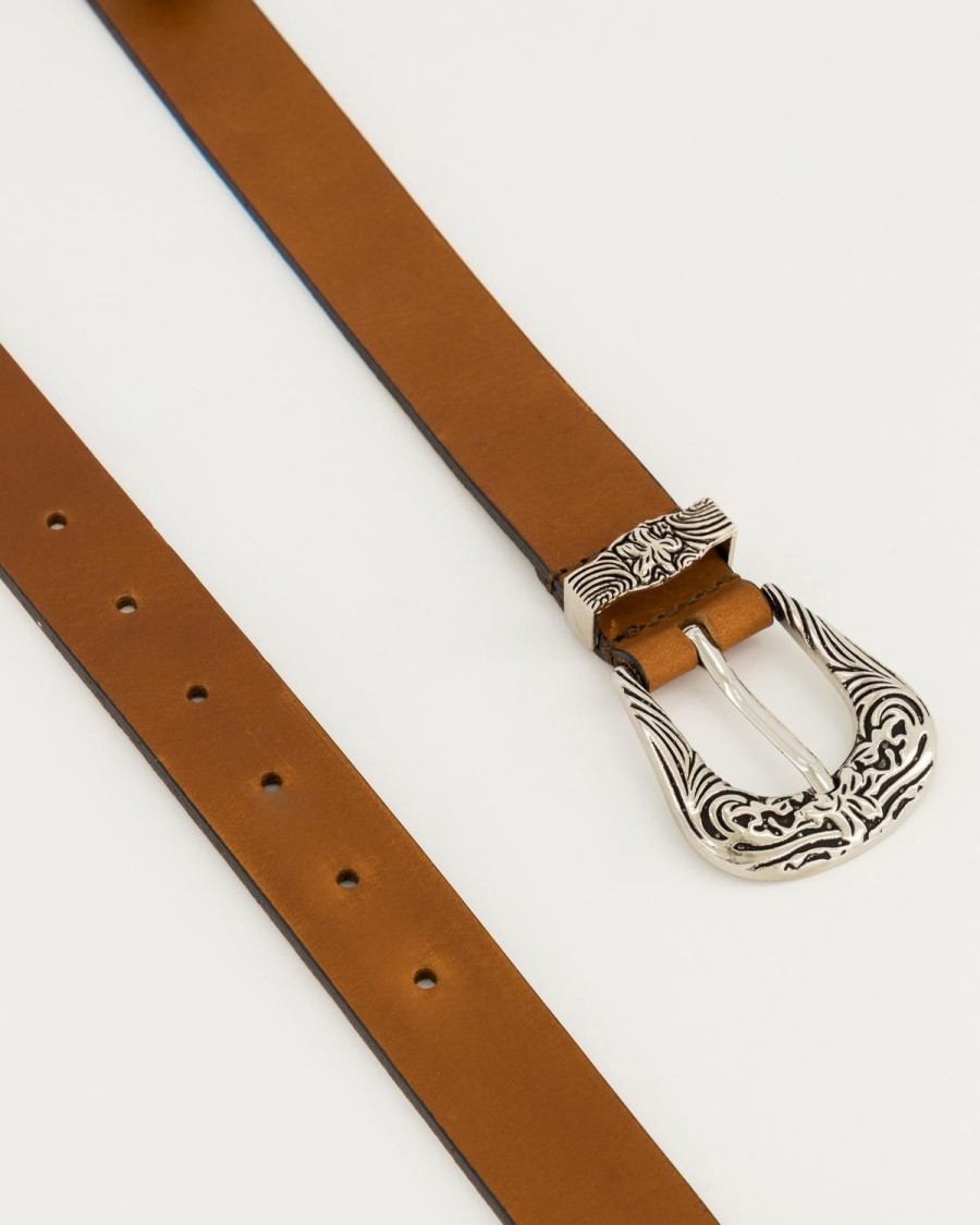 Old Khaki Belts | Women'S Timea Western Buckle Belt Tan