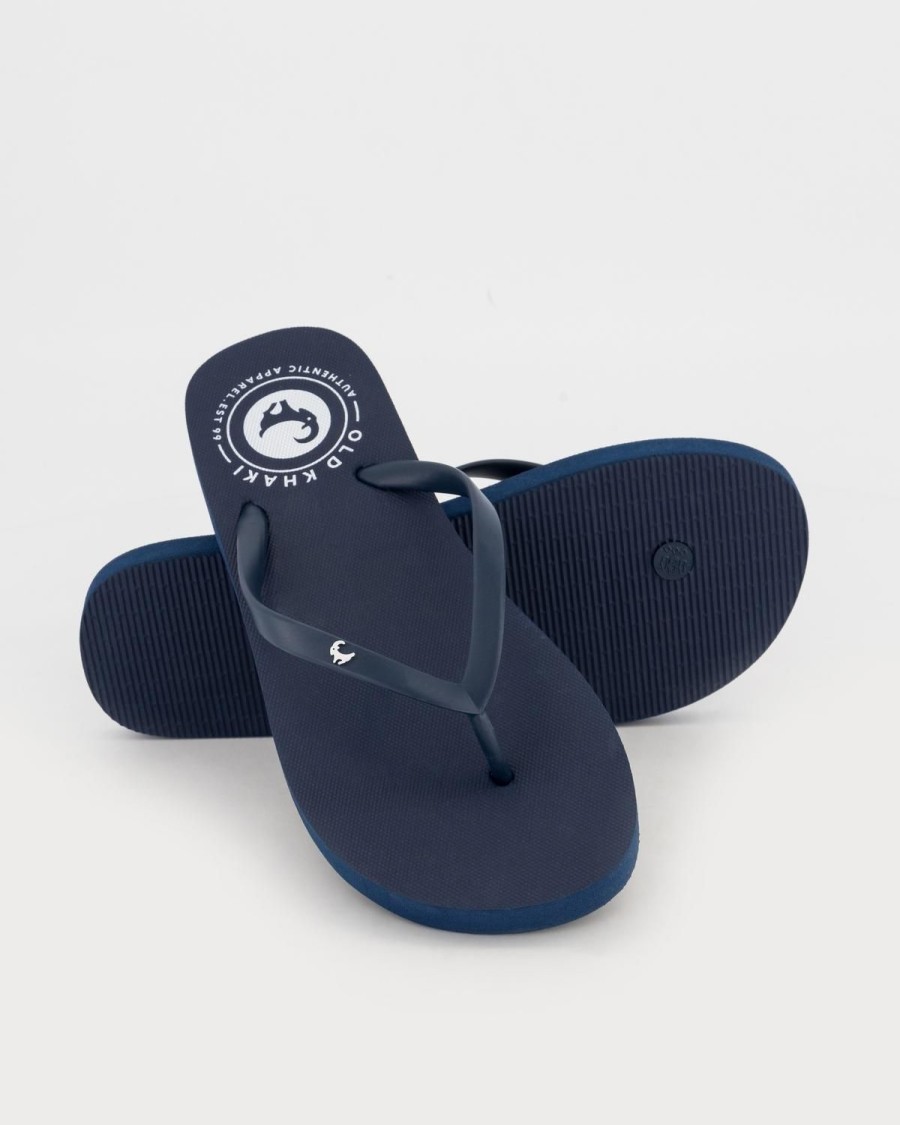 Old Khaki Flip-Flops | Women'S Plain Tide Flip Flop Navy