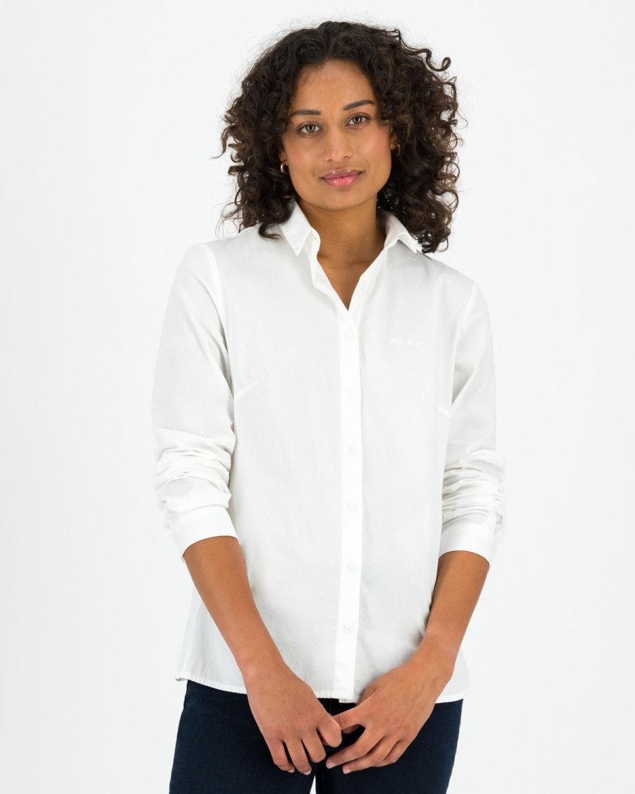 Old Khaki Shirts & Blouses | Women'S Juno Slim Shirt White