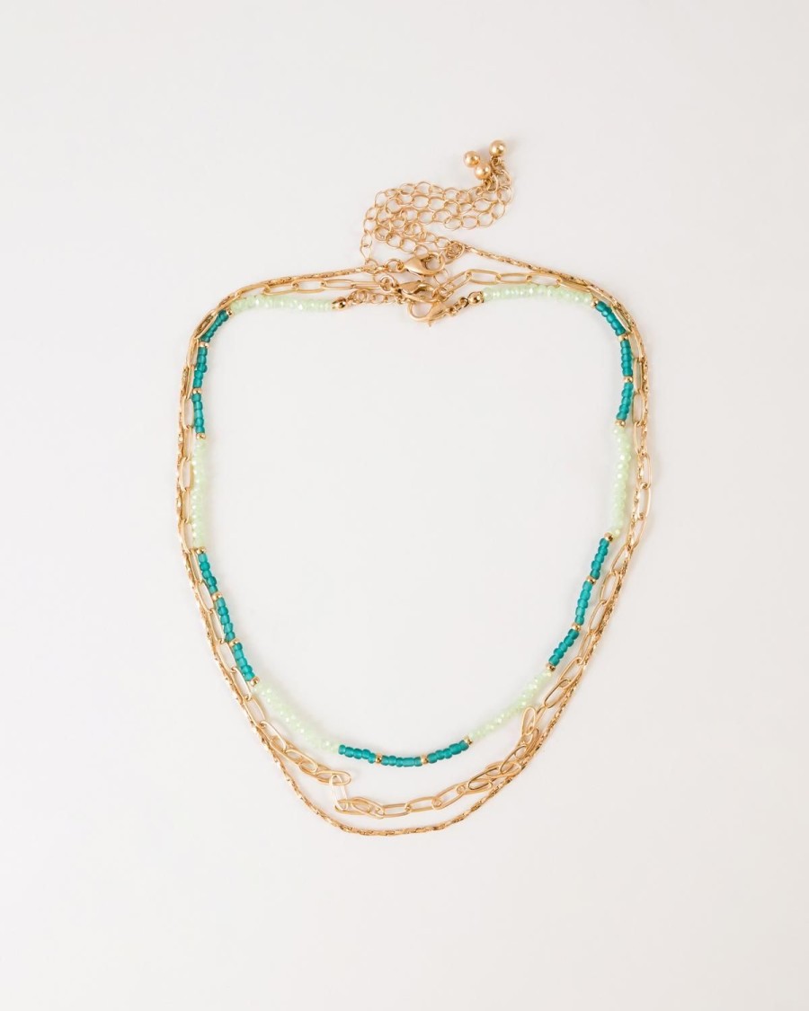 Old Khaki Jewellery | Women'S Layered Bead Necklace Blue