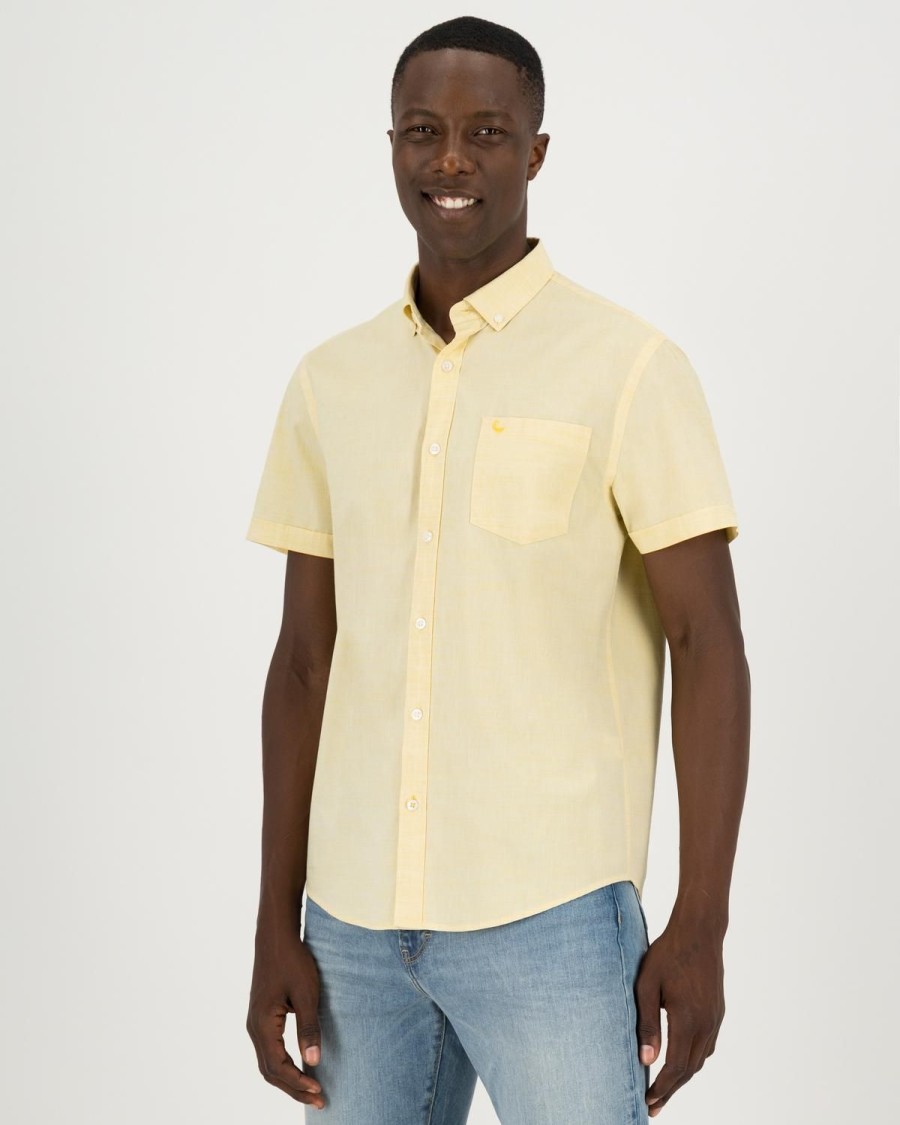 Old Khaki Shirts | Men'S Darius Slim Fit Shirt Yellow