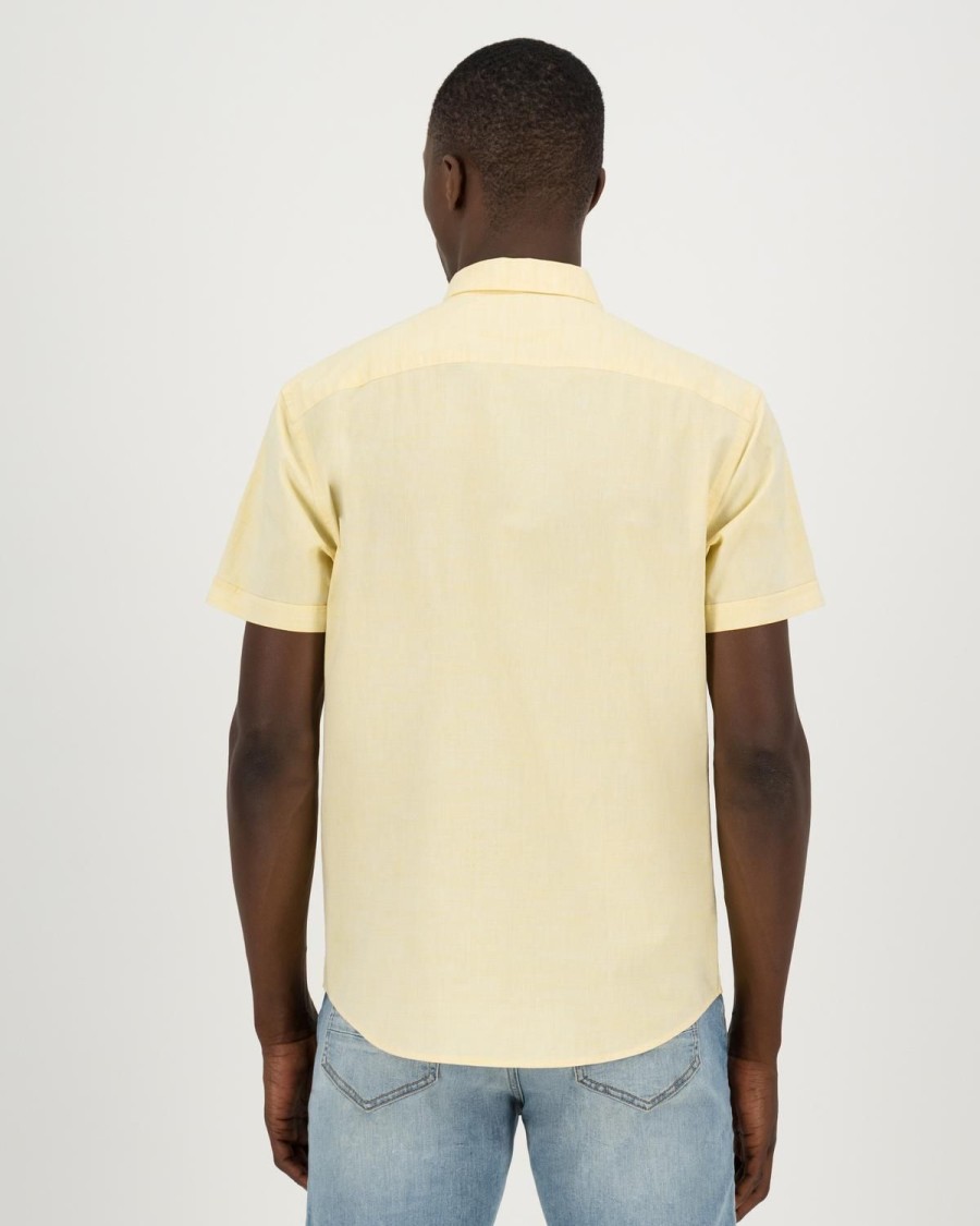 Old Khaki Shirts | Men'S Darius Slim Fit Shirt Yellow