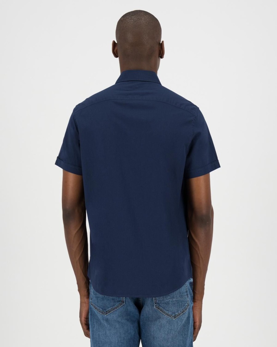 Old Khaki Shirts | Men'S Ali Slim Fit Shirt Navy