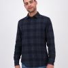 Old Khaki Shirts | Men'S Loyiso Warm Handle Check Shirt Navy