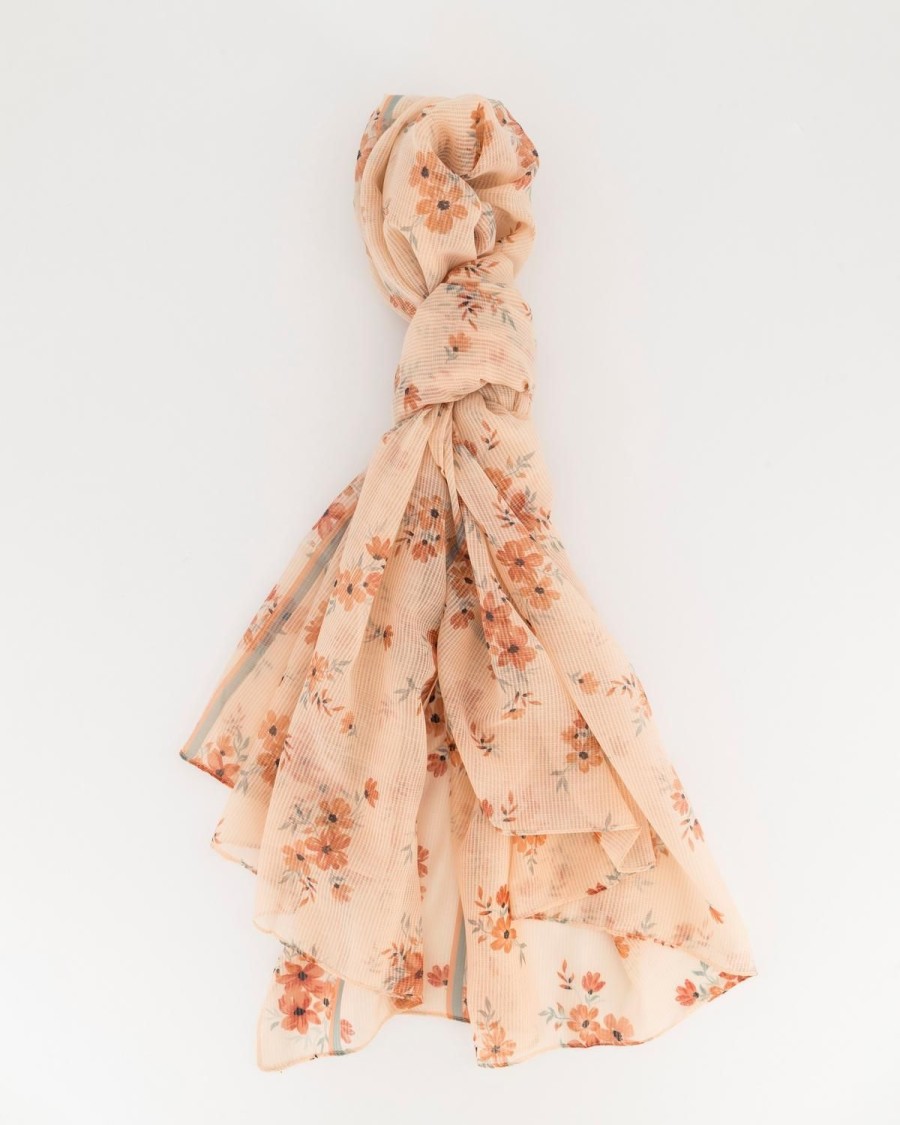 Old Khaki Scarves & Kimonos | Indy Blossom Print Scarf Pink