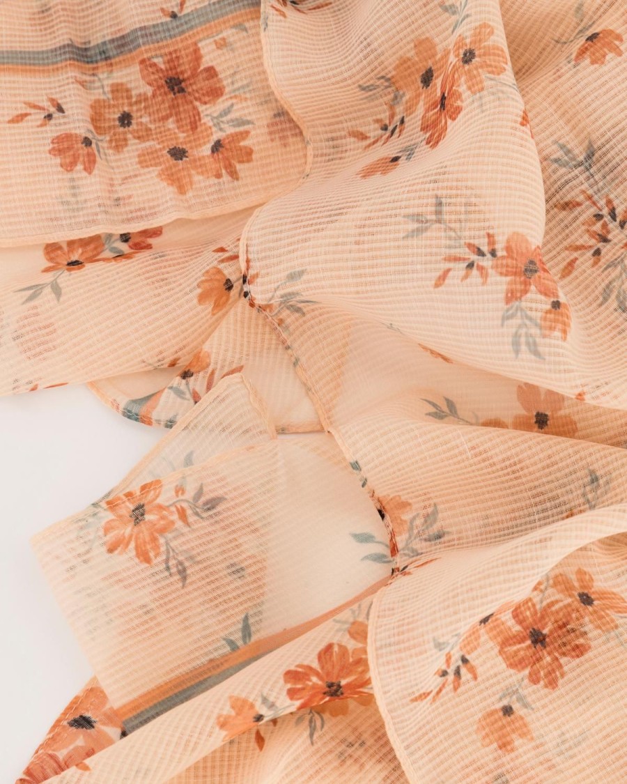 Old Khaki Scarves & Kimonos | Indy Blossom Print Scarf Pink