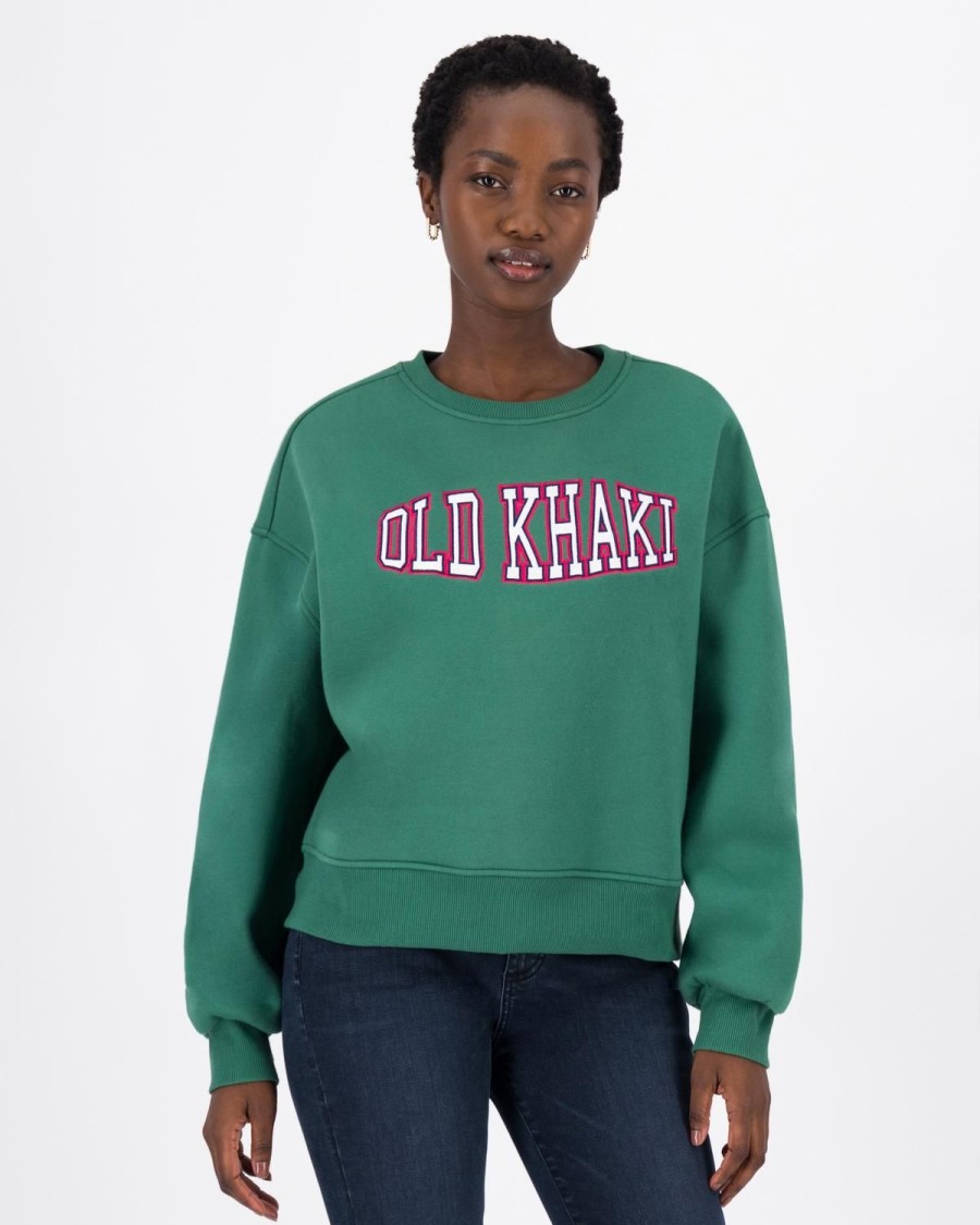 Old Khaki Knitwear & Sweats | Women'S Charly Branded Sweat Green