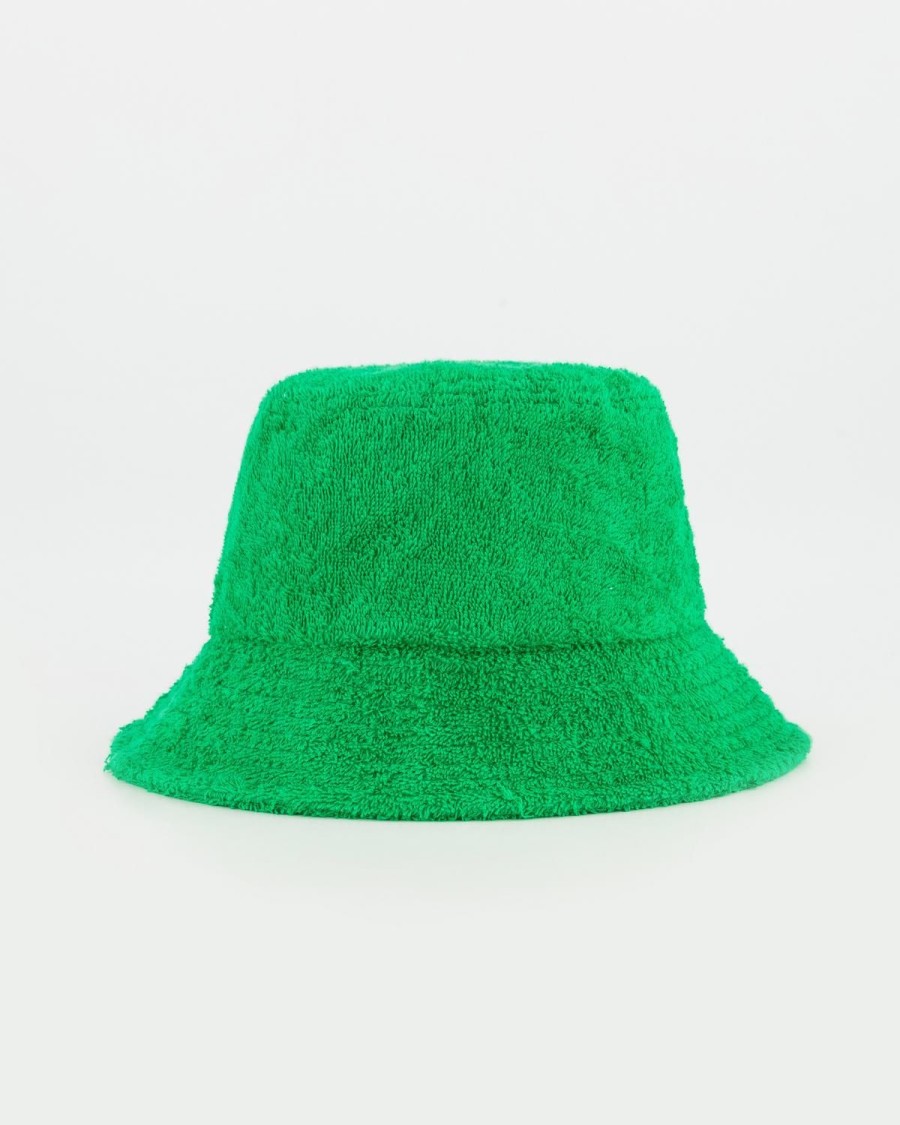 Old Khaki Beanies, Hats & Caps | Women'S Gizelda Towelling Bucket Green