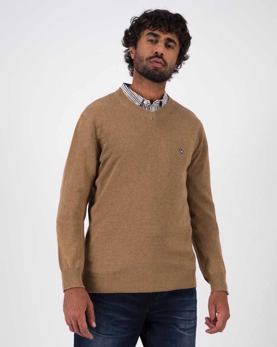 Old Khaki Knitwear | Men'S Riley Knit Pullover Camel