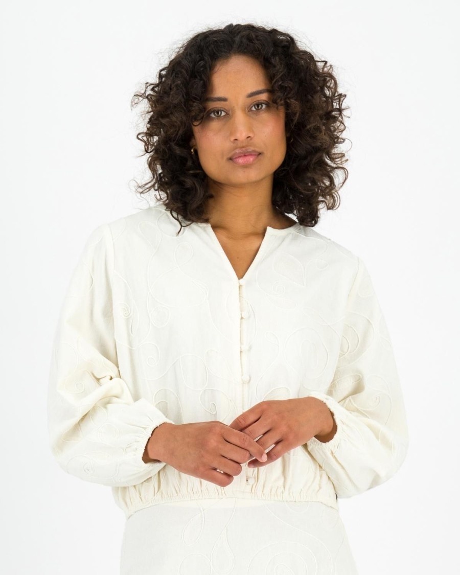 Old Khaki Shirts & Blouses | Women'S Palesa Embroidered Blouse