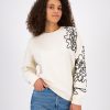 Old Khaki Knitwear & Sweats | Women'S Petra Embroidered Sweat Milk