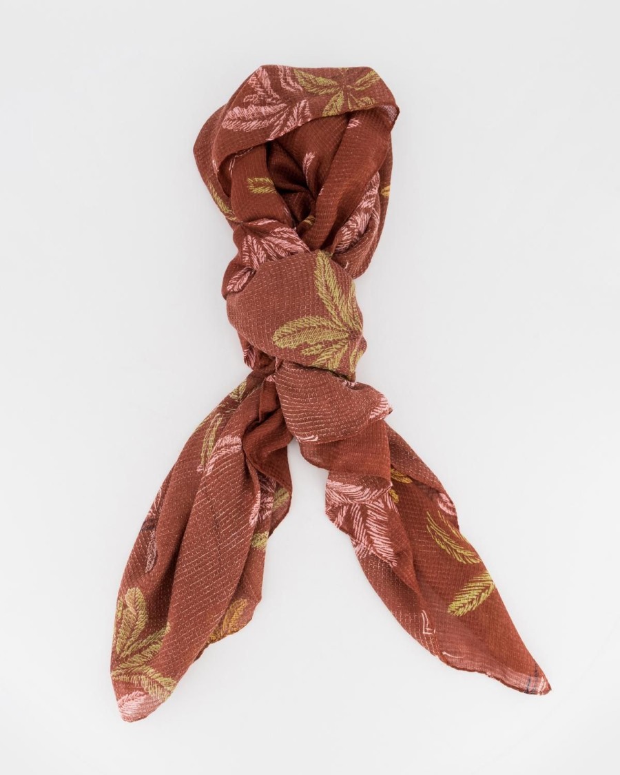 Old Khaki Scarves & Kimonos | Women'S Aurelia Textu Scarf Red