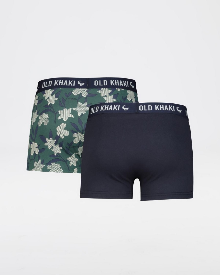 Old Khaki Socks & Underwear | Men'S 2-Pack Boxer Briefs Green