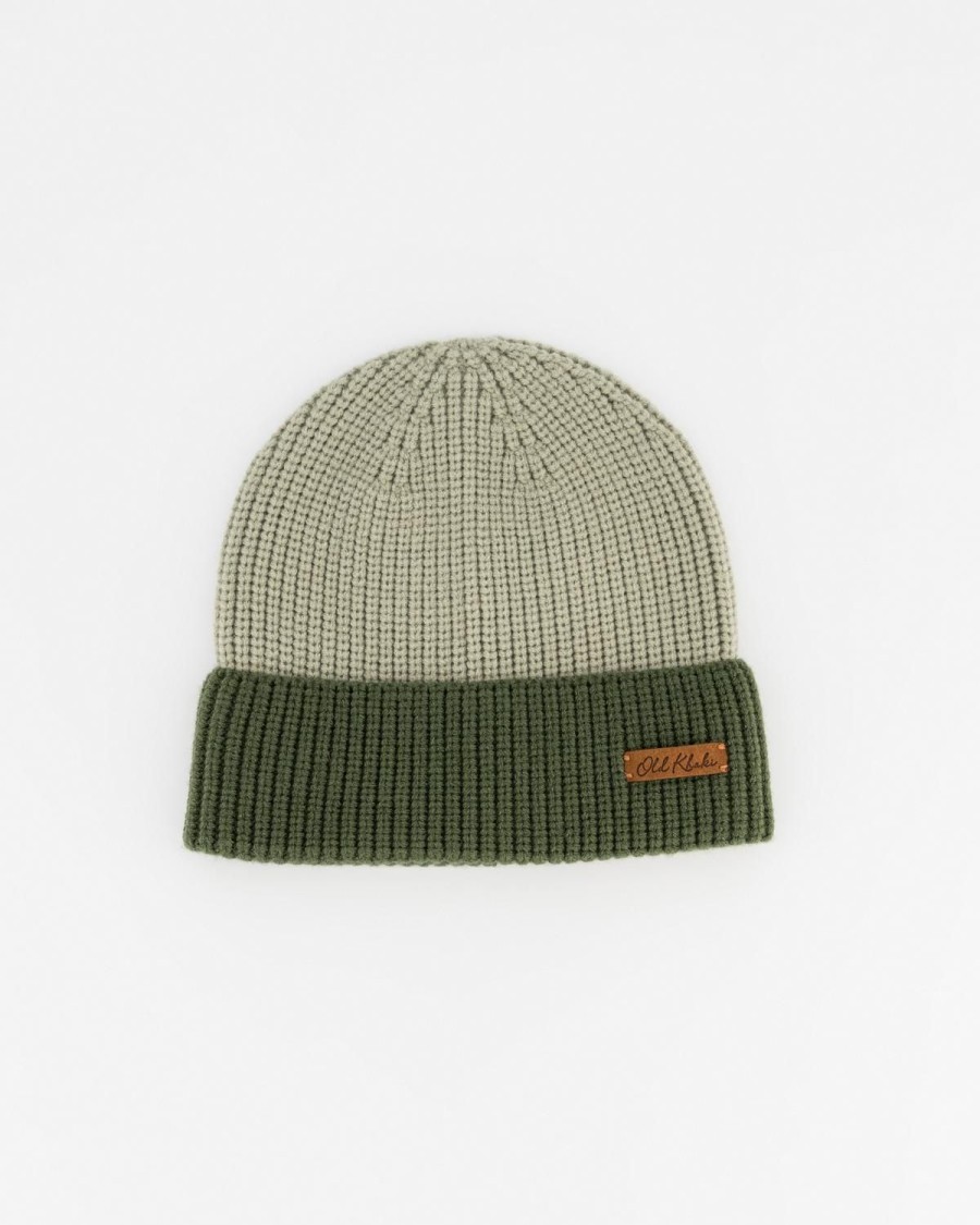 Old Khaki Beanies, Hats & Caps | Women'S Resa Two-Tone Ribbed Beanie Sage