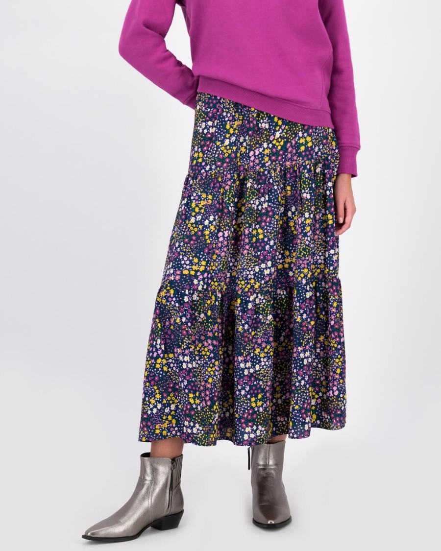 Old Khaki Skirts | Women'S Luna Tiered Floral Skirt Assorted