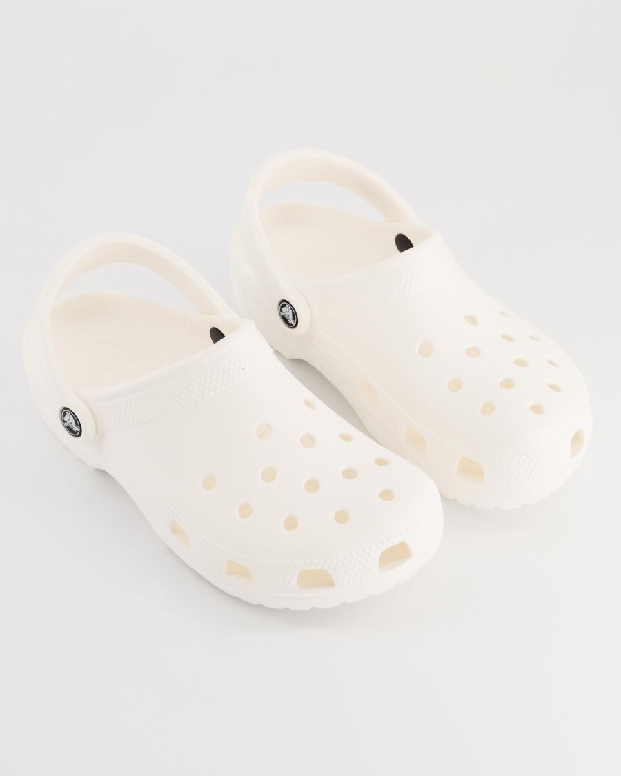 Old Khaki Sandals | Uni Crocs Classic Clog White