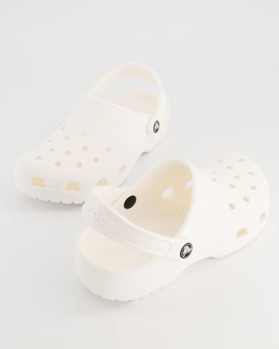 Old Khaki Sandals | Uni Crocs Classic Clog White