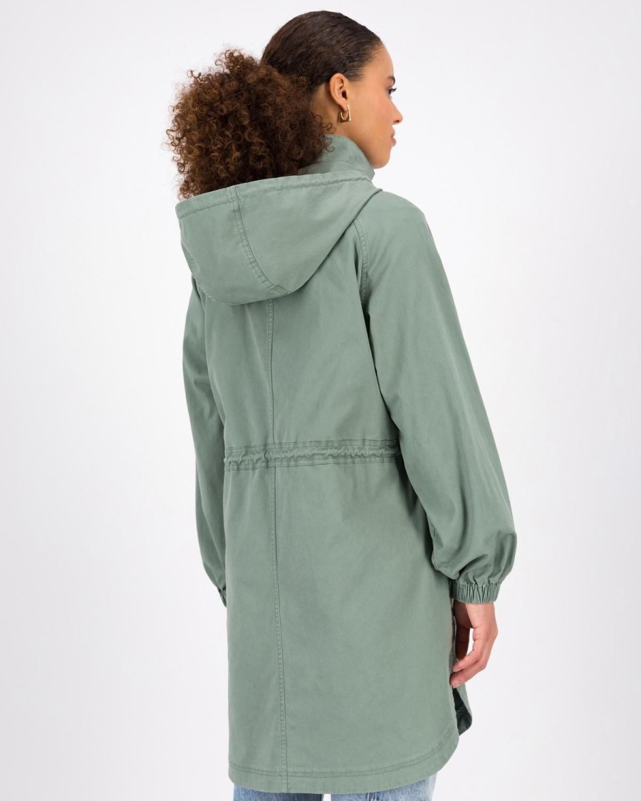 Old Khaki Jackets | Women'S Thembi Mid-Length Parka Sage