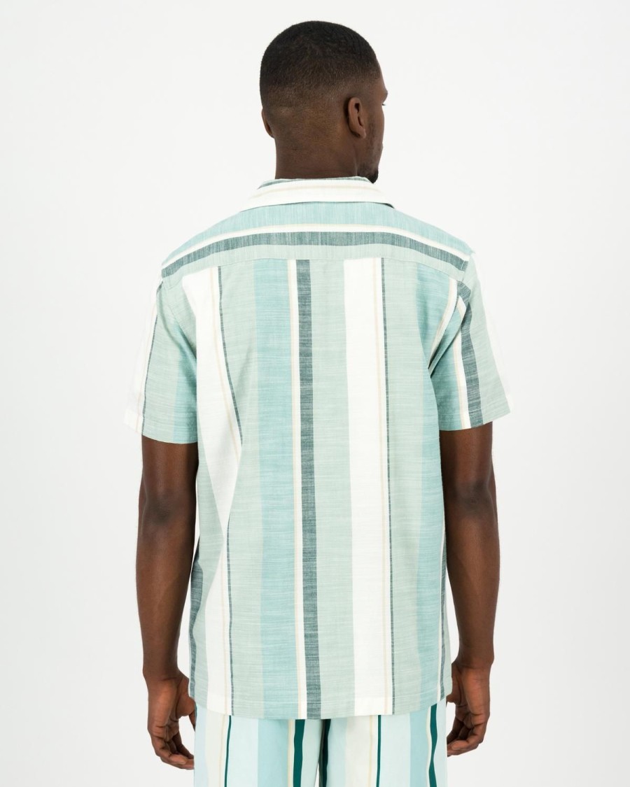 Old Khaki Shirts | Men'S Jon Regular Fit Textured Shirt Aqua