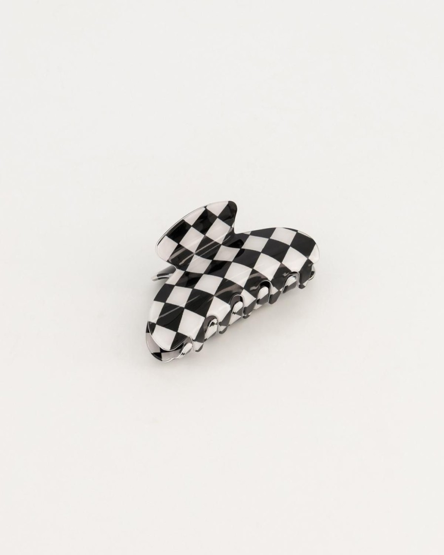 Old Khaki Hair Accessories | Women'S Molly Gingham Bulldog Hair Clip Milk