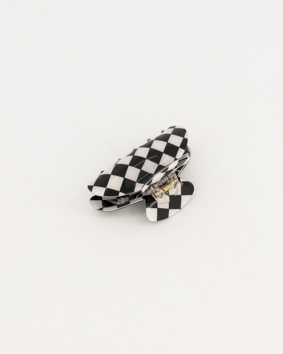 Old Khaki Hair Accessories | Women'S Molly Gingham Bulldog Hair Clip Milk