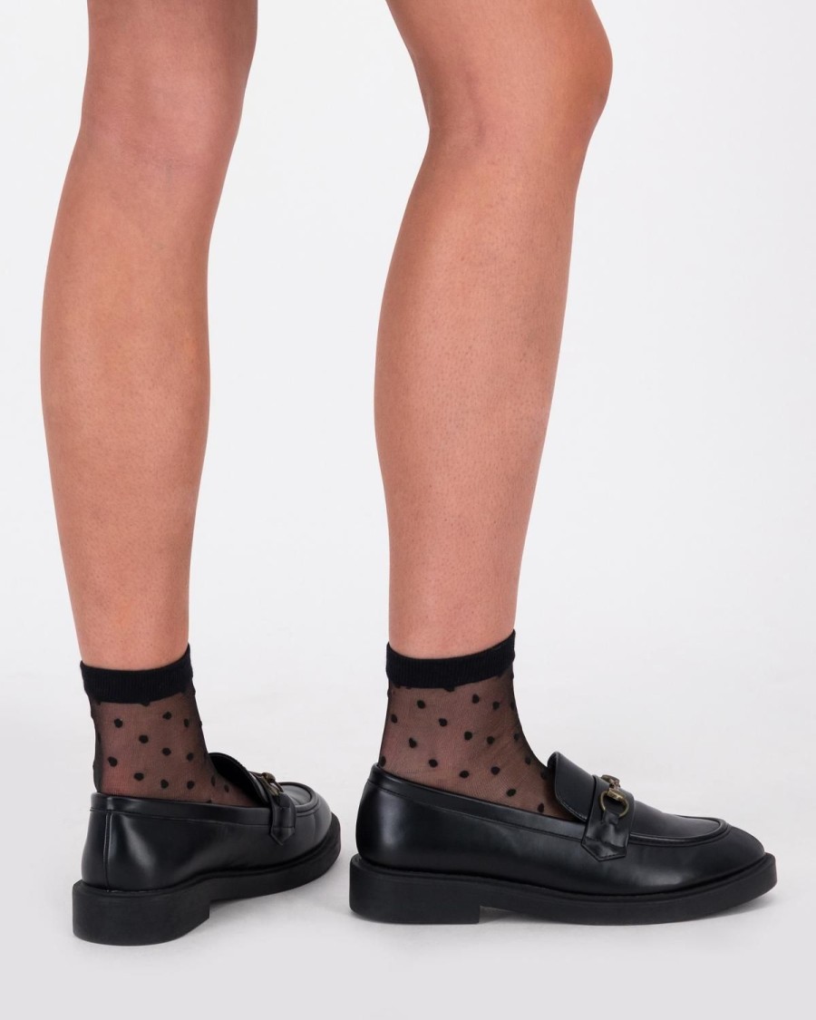 Old Khaki Socks | Women'S Shauna Mini Dot Mesh Socks Black