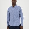 Old Khaki Shirts | Men'S Judo Slim Fit Shirt Blue