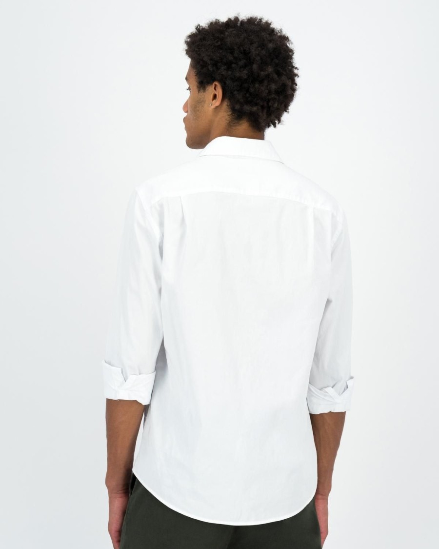 Old Khaki Shirts | Men'S Maxwell Brushed Twill Shirt White