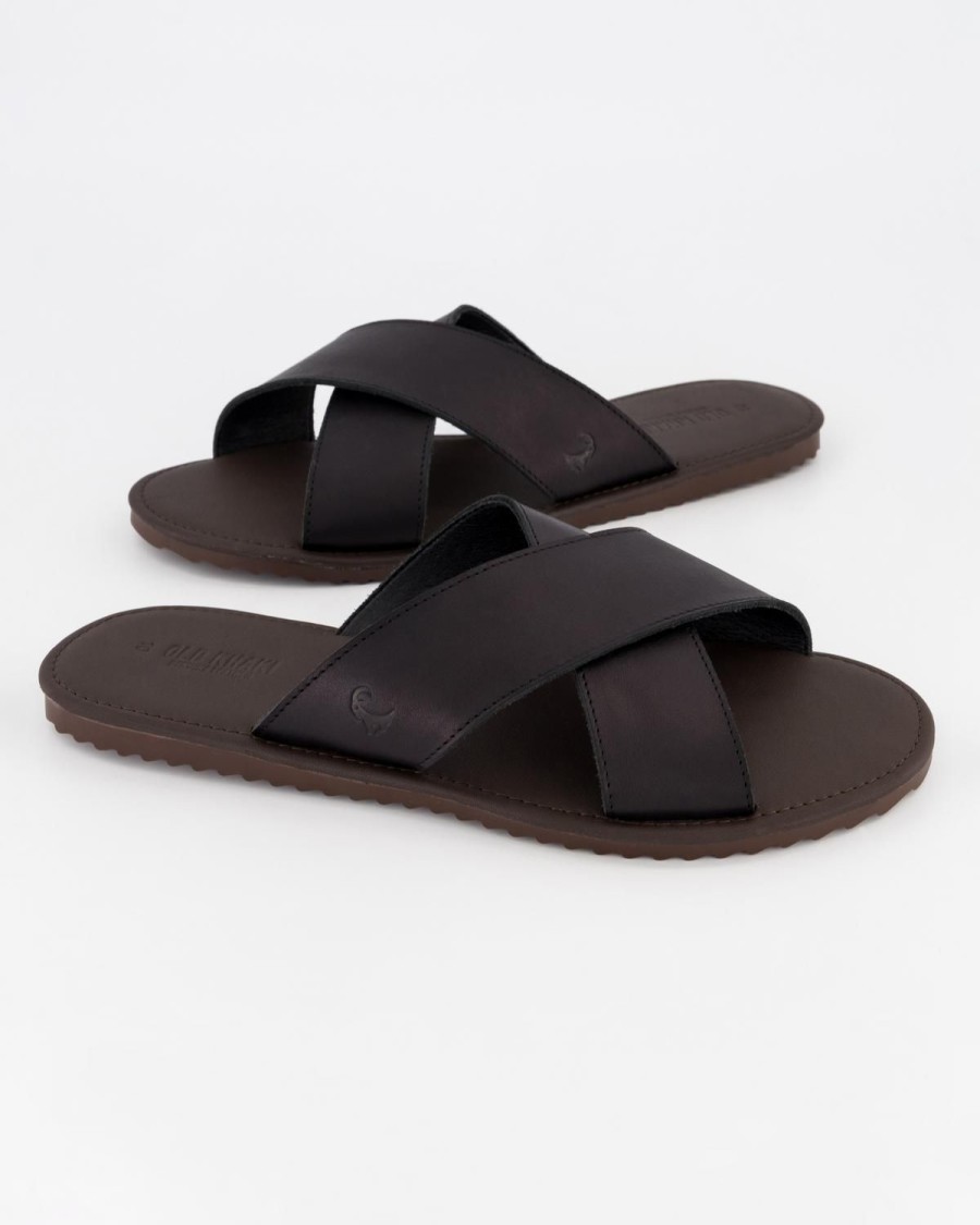 Old Khaki Sandals | Men'S Sandile Leather Sandal Black