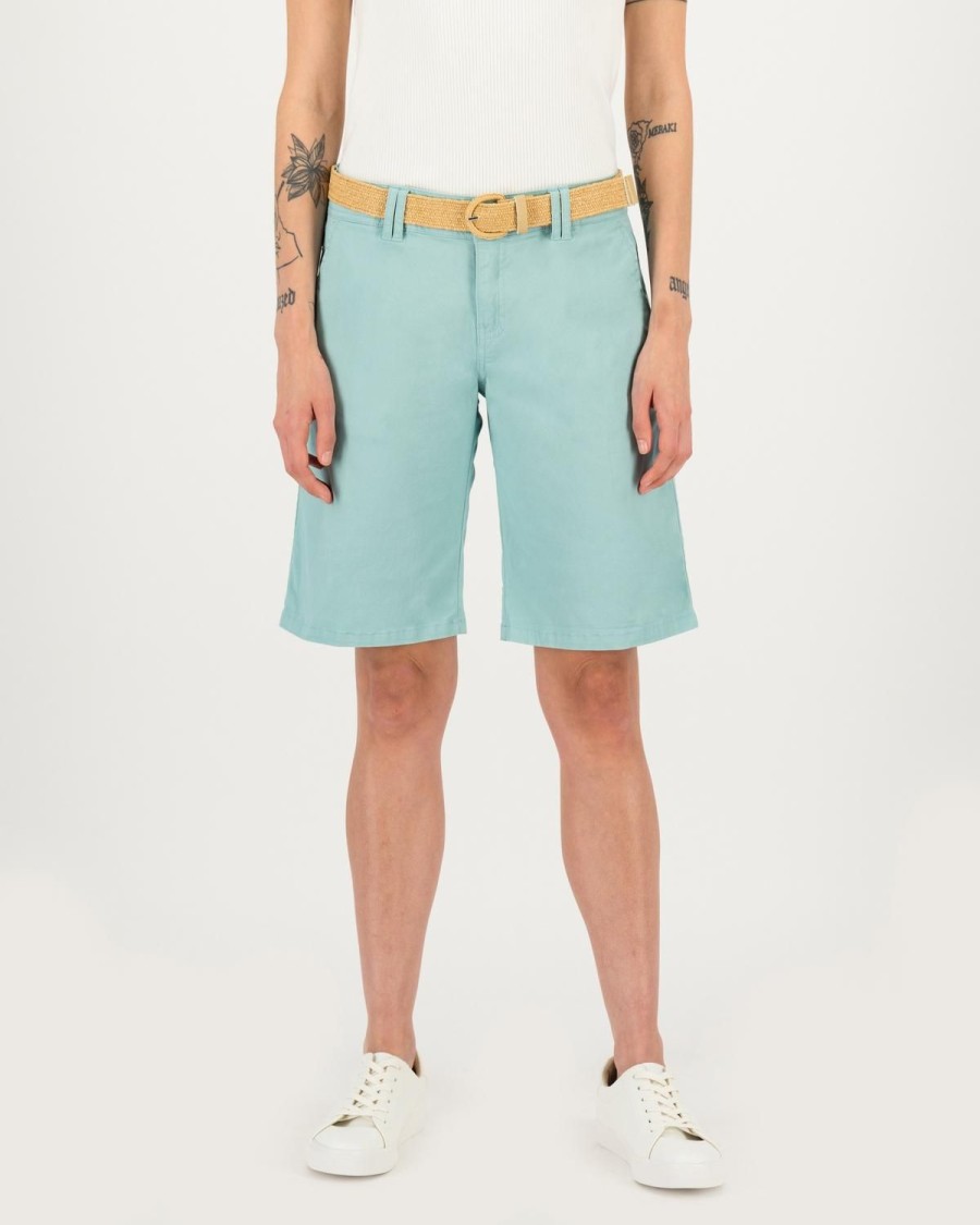 Old Khaki Shorts | Women'S Cate Belted Chino Shorts Duck-Egg